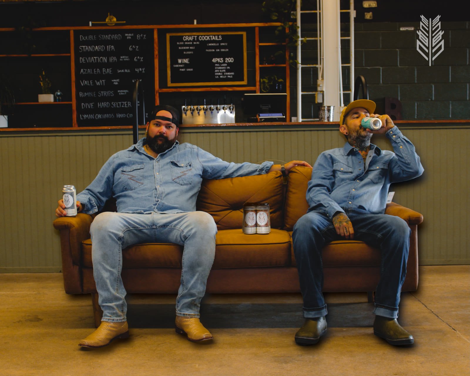 Regulars taking a seat at the taproom.
