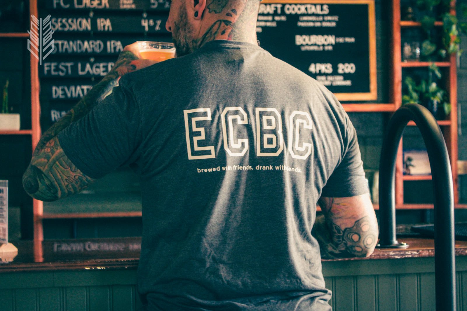 "Brewed with friends, drank with family."